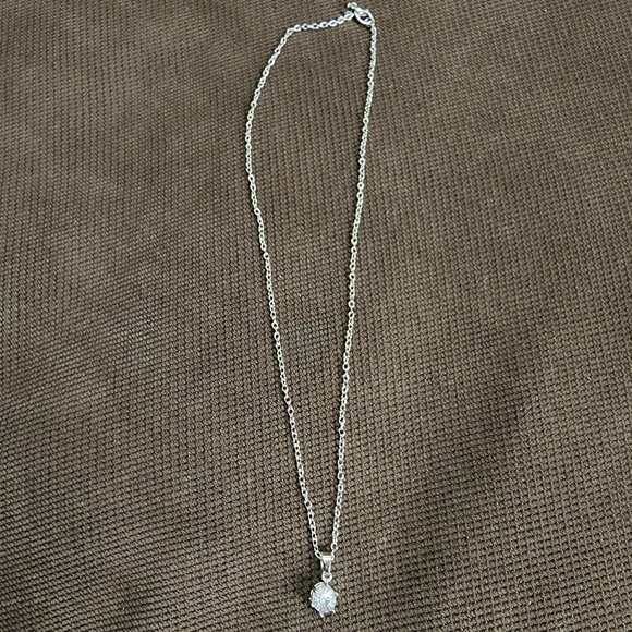 Amazon Hexagonal Zirconia Pendant Necklace - Picture 3 of 15